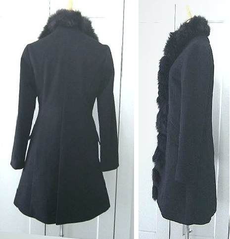  J &a-ruJ&R coat Anne gola100% fox fur black 