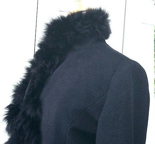  J &a-ruJ&R coat Anne gola100% fox fur black 