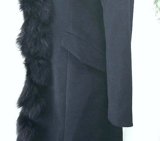  J &a-ruJ&R coat Anne gola100% fox fur black 