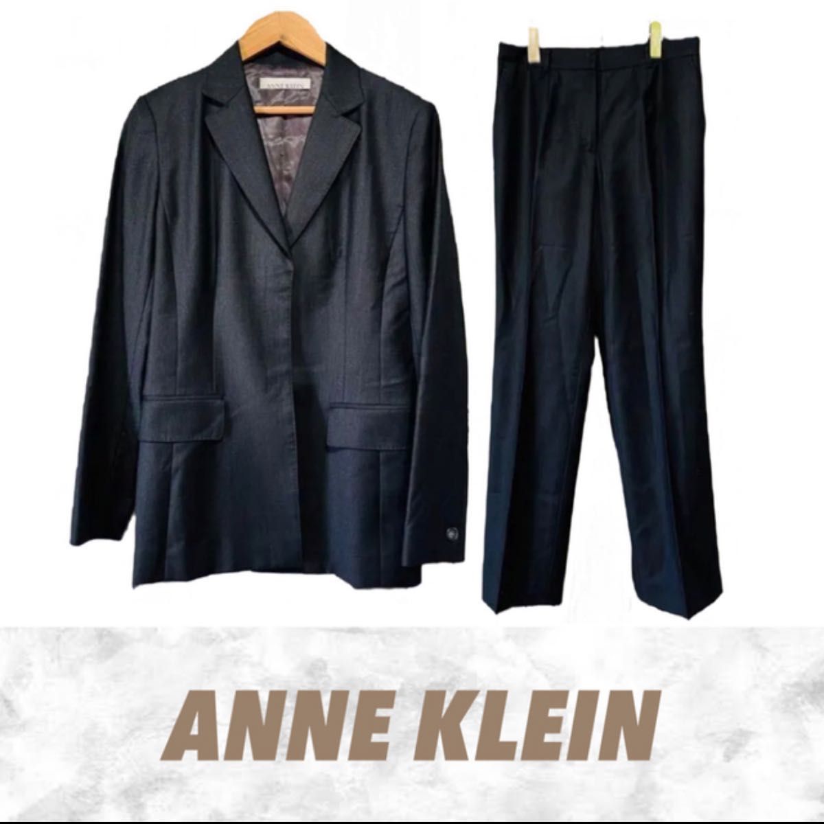 ANNE KLEIN アンクライン パンツ スーツ セットアップ ダークグレー