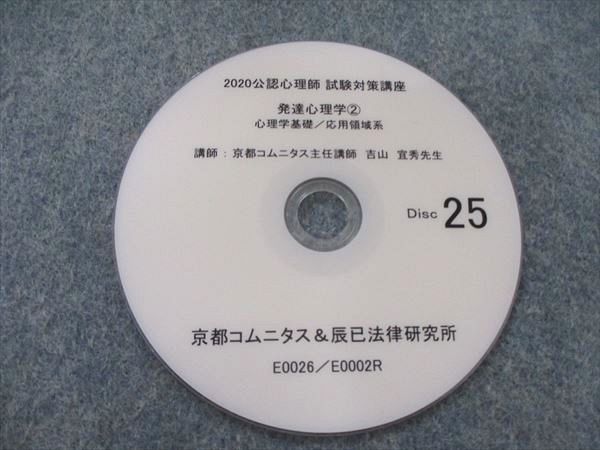 TY04-036 京都コム二タス/辰巳法律研究所 公認心理師 試験対策講座 2020 全25回有り DVD25枚 吉山宜秀/武藤有佑/古宮昇/他 98M4D_画像8