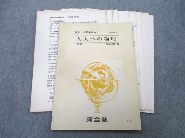 TZ25-069 河合塾 公開単科ゼミ 九州大学 九大への物理 テキスト 1989 1学期 松尾悦雄 05s0D_画像1