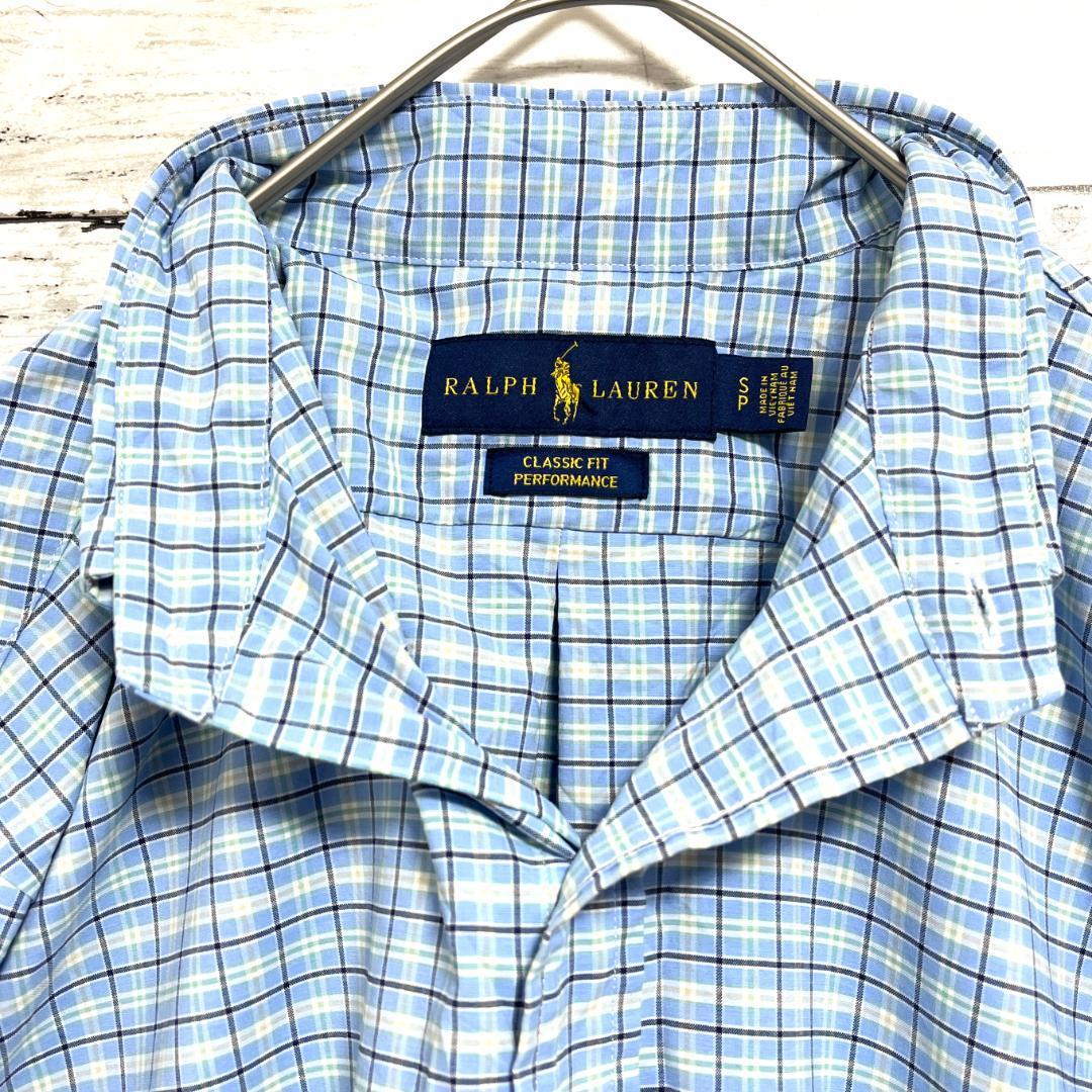 1f ラルフローレン ブルーチェック CLASSICFIT BD長袖シャツ 1f ラルフローレン ブルーチェック CLASSICFIT BD長袖シャツ