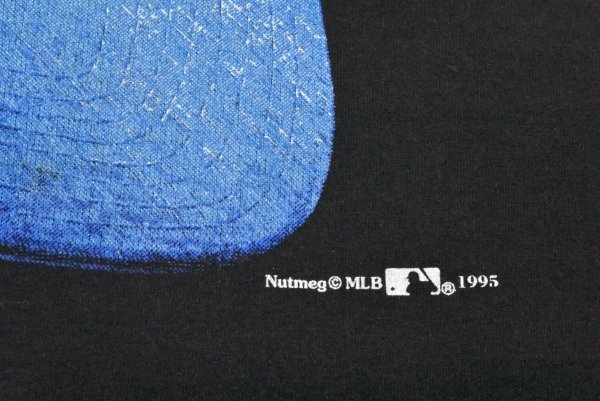 90'sUSA古着 NUTMEG MLB シカゴ カブス ビンテージ Tシャツ sizeXL 黒 Chicago Cubs メジャーリーグ ビッグシルエット 大きいサイズ 90年代_画像4