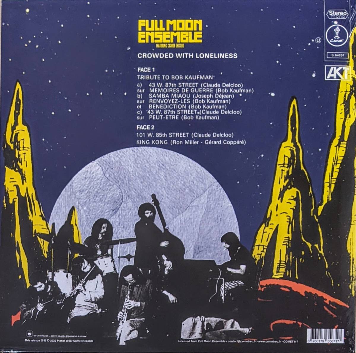 Full Moon Ensemble Featuring Claude Delcloo - Crowded With Loneliness 限定再発アナログ・レコード_画像2