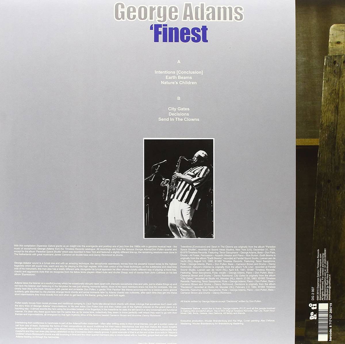 George Adams ジョージ・アダムス - Finest 限定コンピレーション・アナログ・レコード