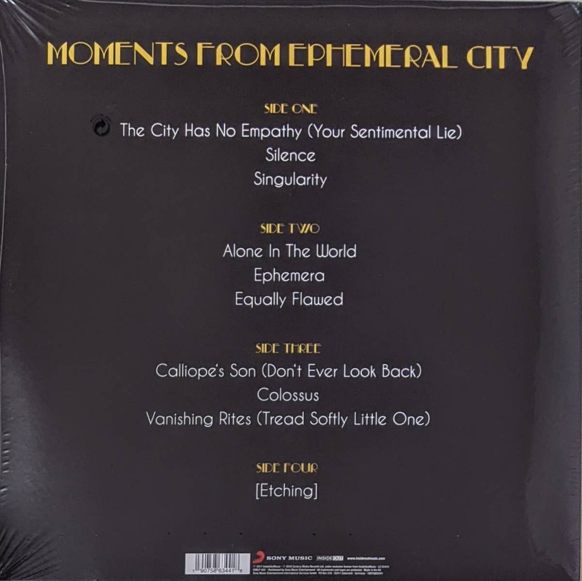 Caligula's Horse カリギュラズ・ホース - Moments From Ephemeral City CD付再発二枚組アナログ・レコード_画像2