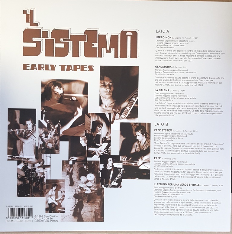 Il Sistema (=Celeste, Museo Rosenbach) - Early Tapes 300枚限定CD付きブルー・カラー・アナログ・レコード