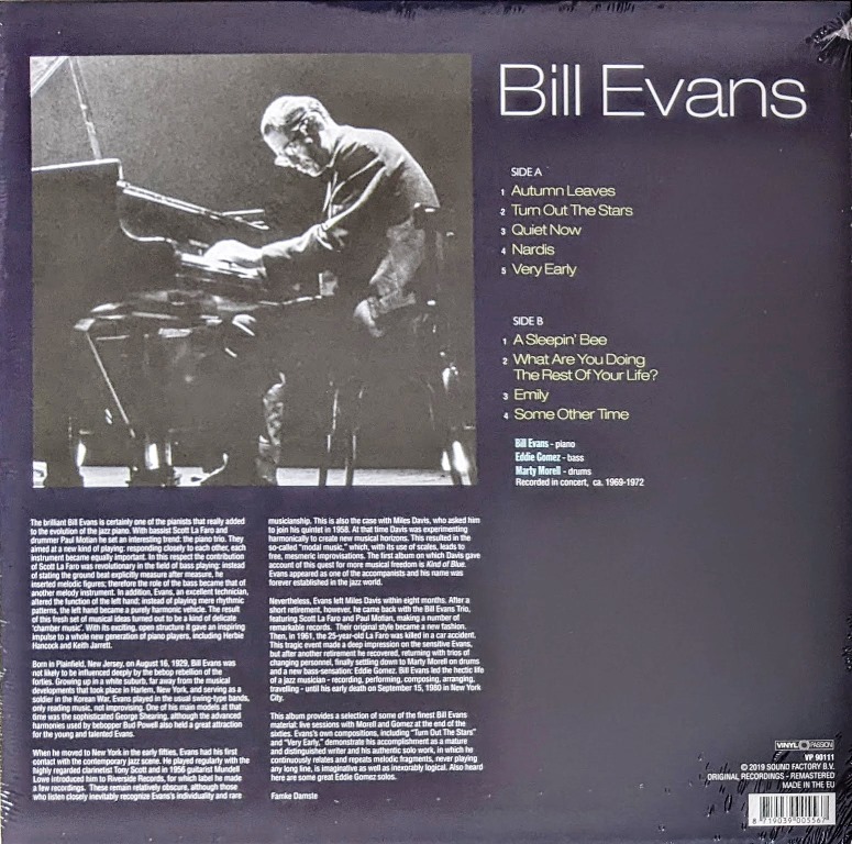 Bill Evans ビル・エヴァンス - In Concert - Autumn Leaves　限定リマスター・アナログ・レコード
