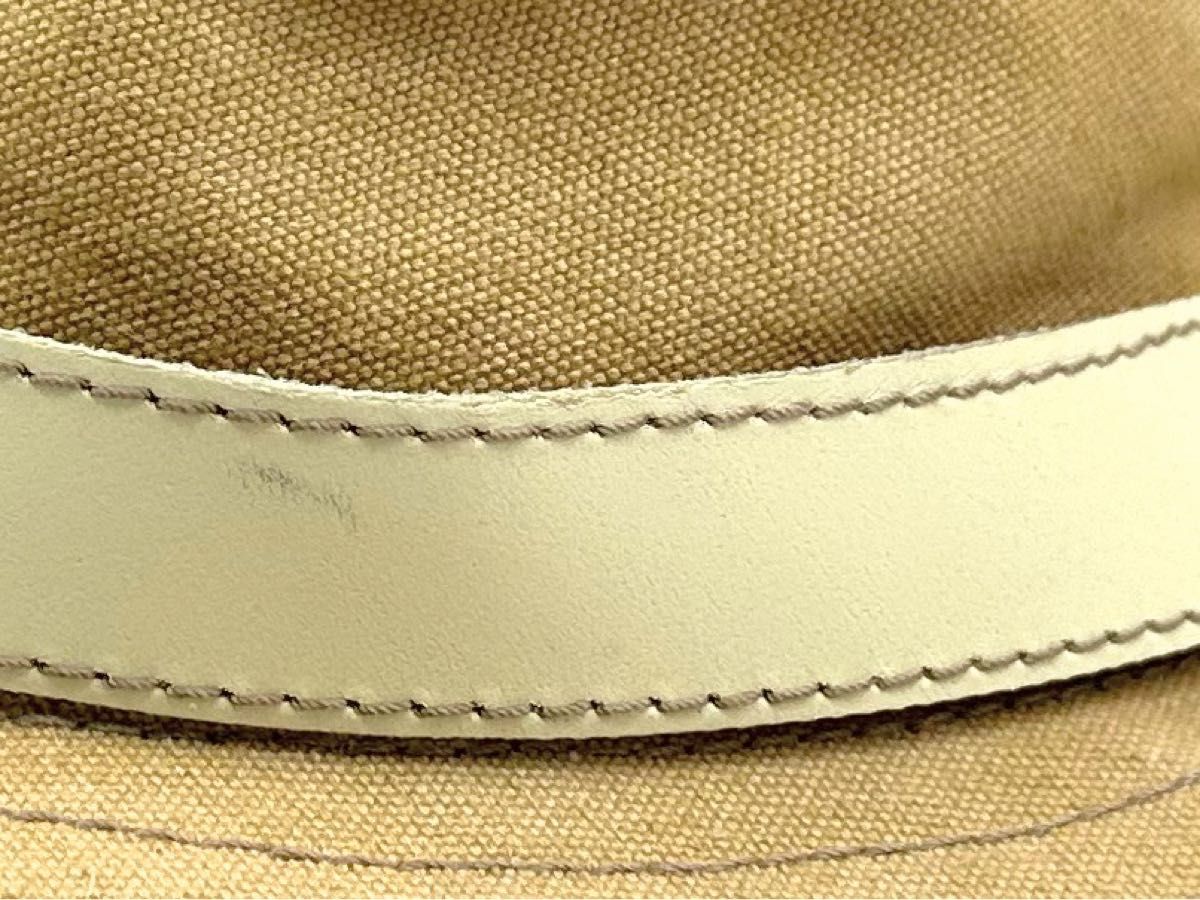 ドルガバ　DOLCE&GABBANA ハット　帽子　サイズS ベージュ系　カーフレザー　コットン　レディース　バケット　バケツ