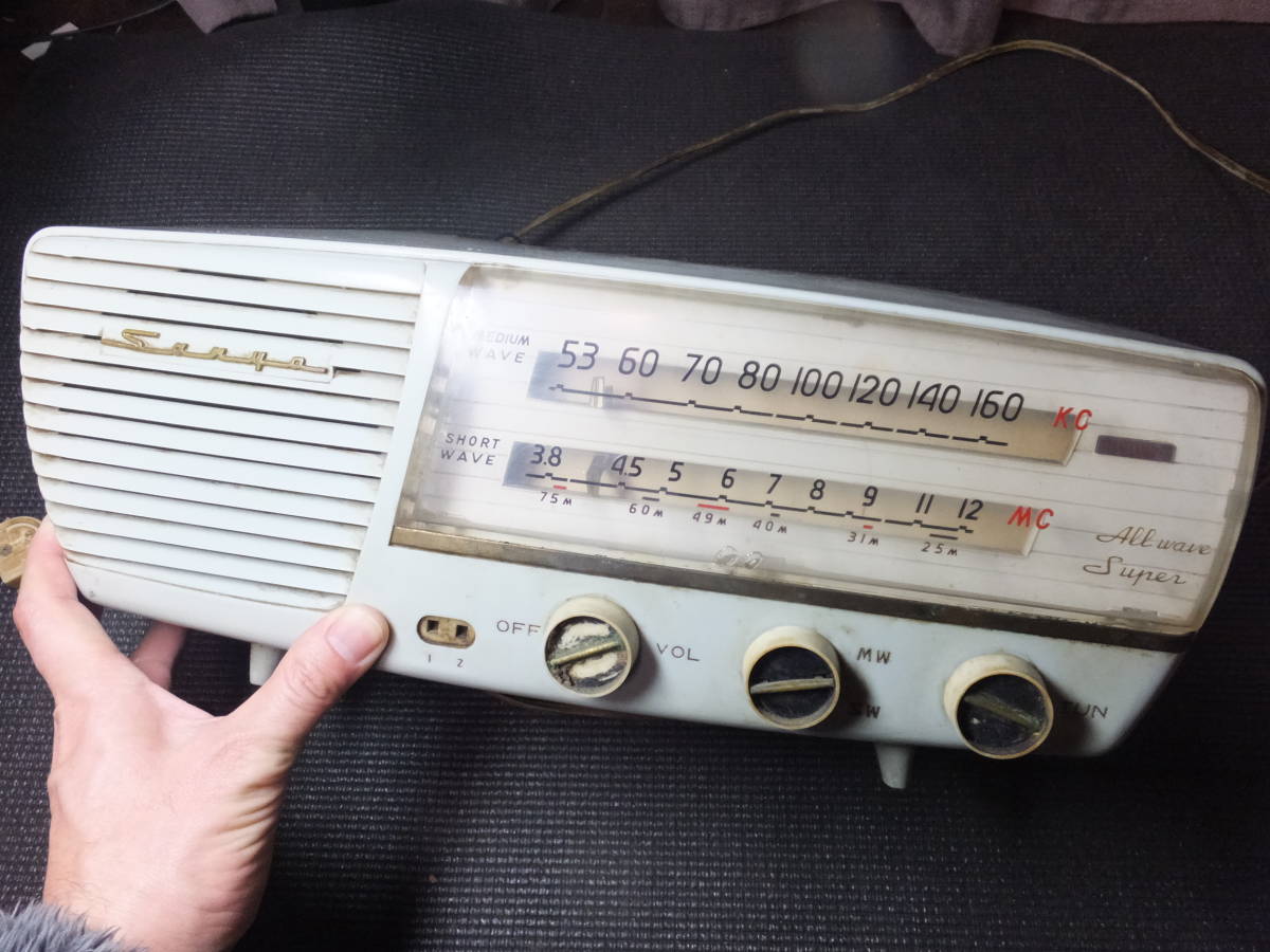 ヤフオク! - 昭和レトロ!真空管ラジオ SANYO RADIO SF-3...