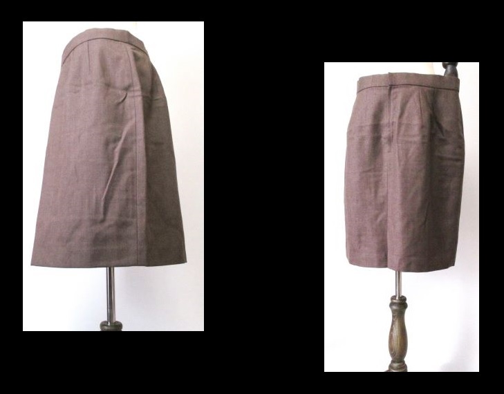 【093-22】KEITHキース★ウール100%大きいサイズタイトスカート_画像2