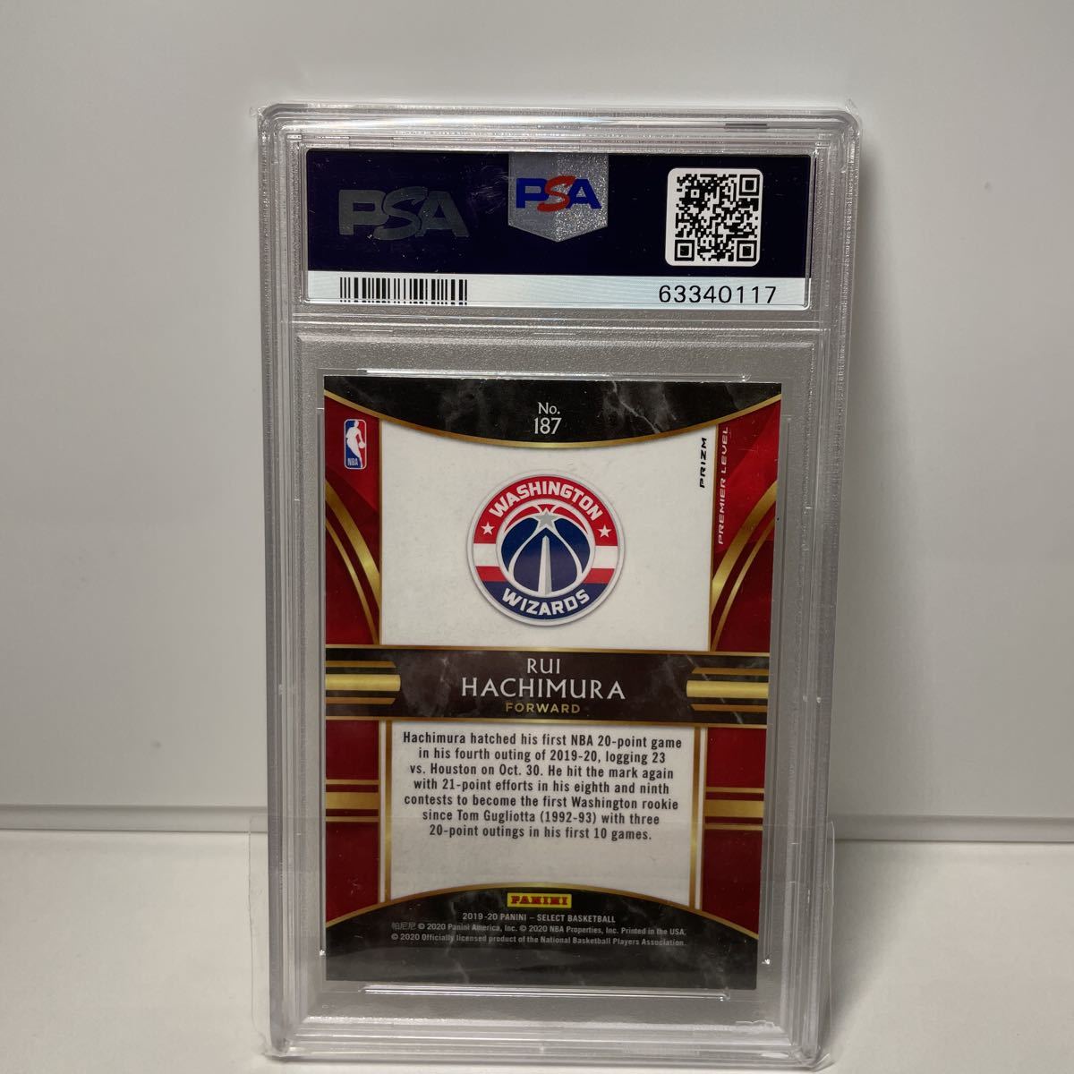 【 PSA 9 】 Rui Hachimura 八村塁 RC Scope Prizm 2019-20 Panini NBA Selectの画像2