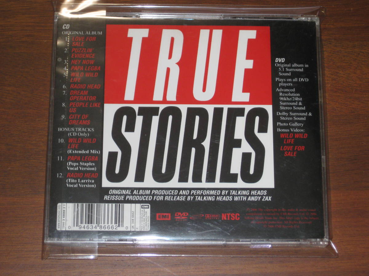 TALKING HEADS トーキング・ヘッズ/ TRUE STORIES 2006年発売 EMI社 リマスター CD + DVD Audio 輸入盤_画像2
