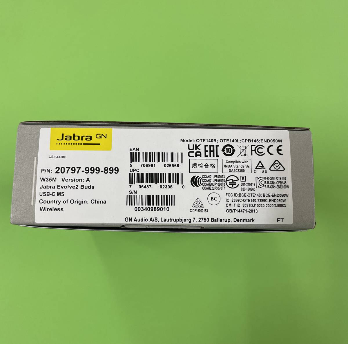 【新品】【未使用】Jabra Evolve2 Buds ワイヤレスイヤホン USB-C MS 20797-999-899