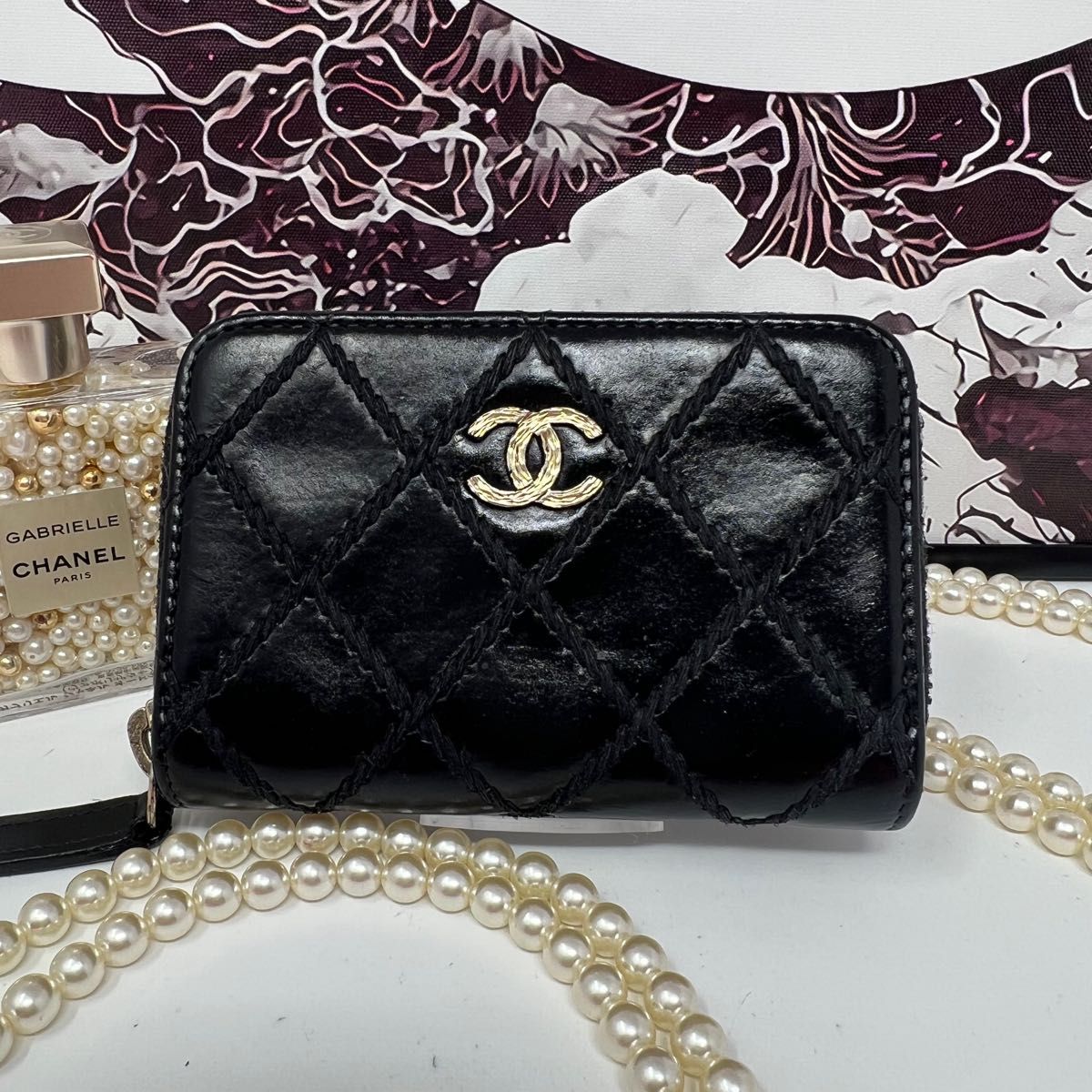 CHANEL シャネル ワイルドステッチ ラウンドジップ コインケース CHANEL シャネル ワイルドステッチ ラウンドジップ コインケース