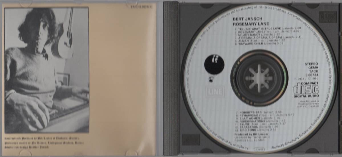 【CD】BERT JANSCH - ROSEMARY LANE
