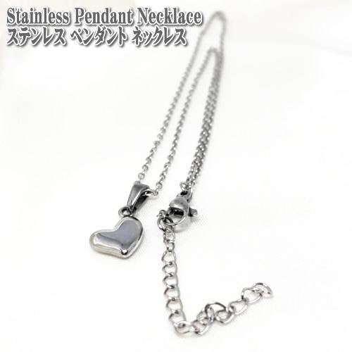 ステンレスジュエリー ハートペンダント ネックレス ステンレス 金属アレルギー対応 ハート ペンダント Heart Stainless シルバー_画像3