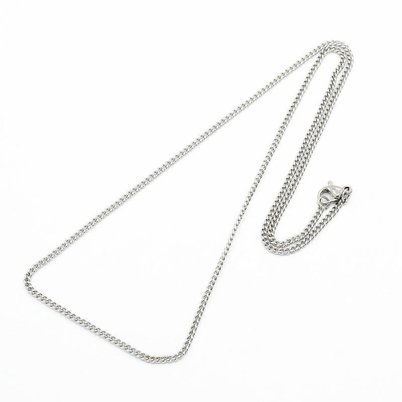 ステンレスチェーン ロープチェーン 約50cm 2mm幅 ネックレス Stainless Chain ステンレス チェーン ロープ ネックレス シルバー_画像2