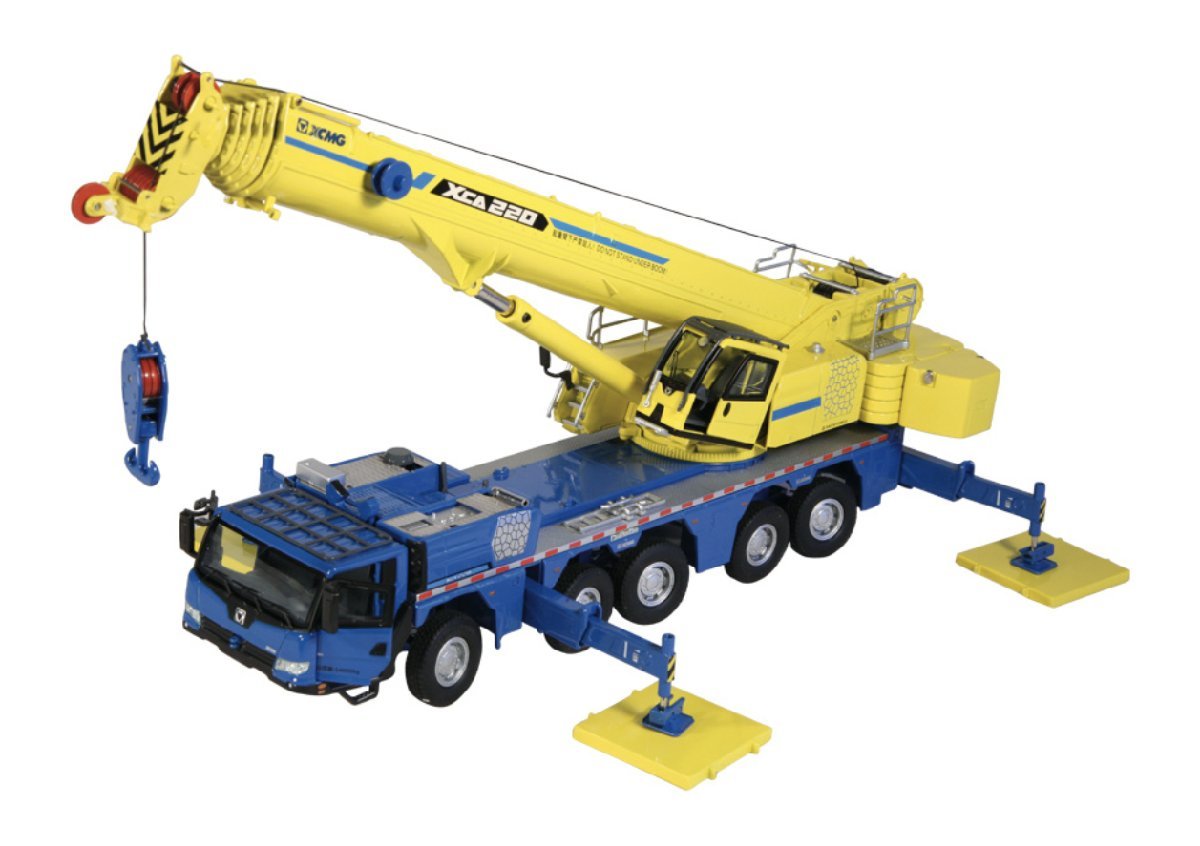 NZG 1/50 XCMG XCA 220 mobile crane blue / yellow　クレーン車_画像1