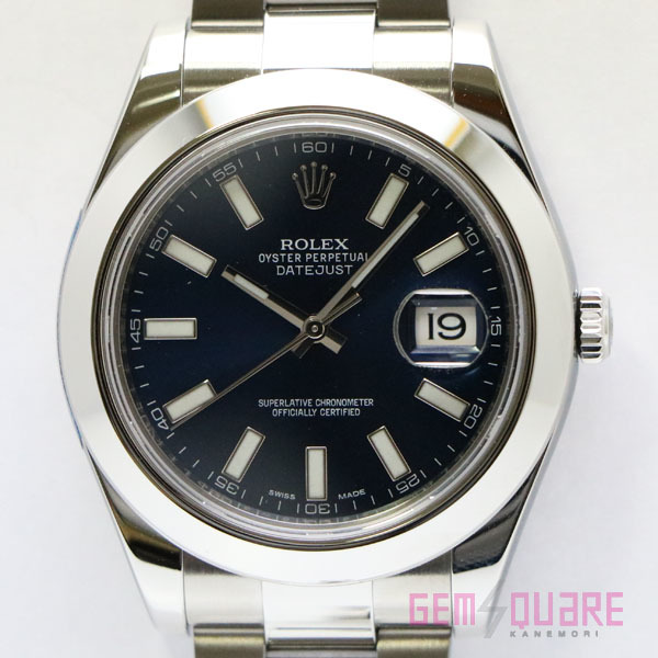 【値下げ交渉可】ROLEX ロレックス デイトジャスト2 ブルー ランダム品番 腕時計 OH仕上げ済 116300