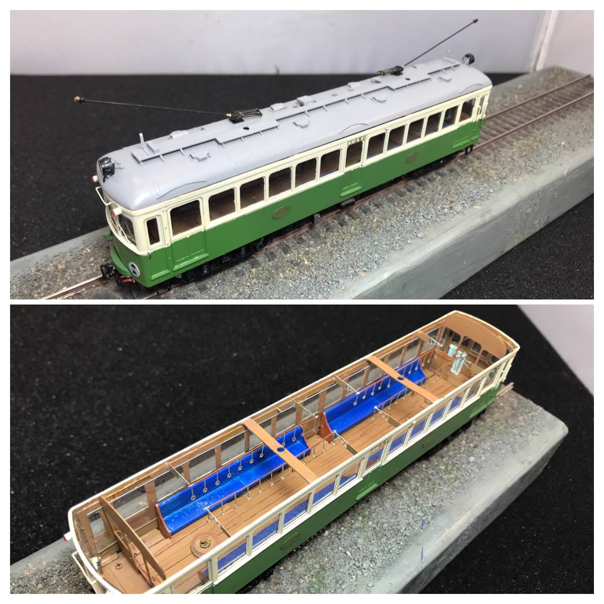 京福デナ121 モデル8キットベース 屋根取り外し加工 当工房特製完成品１/80 16.5mm_画像4