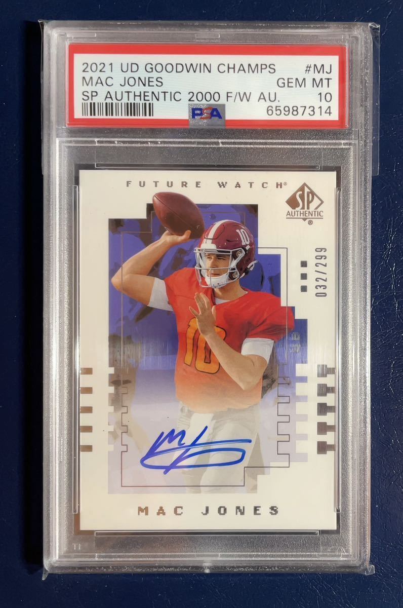 PSA10】2021 Goodwin Champions Mac Jones auto RC ルーキー オート