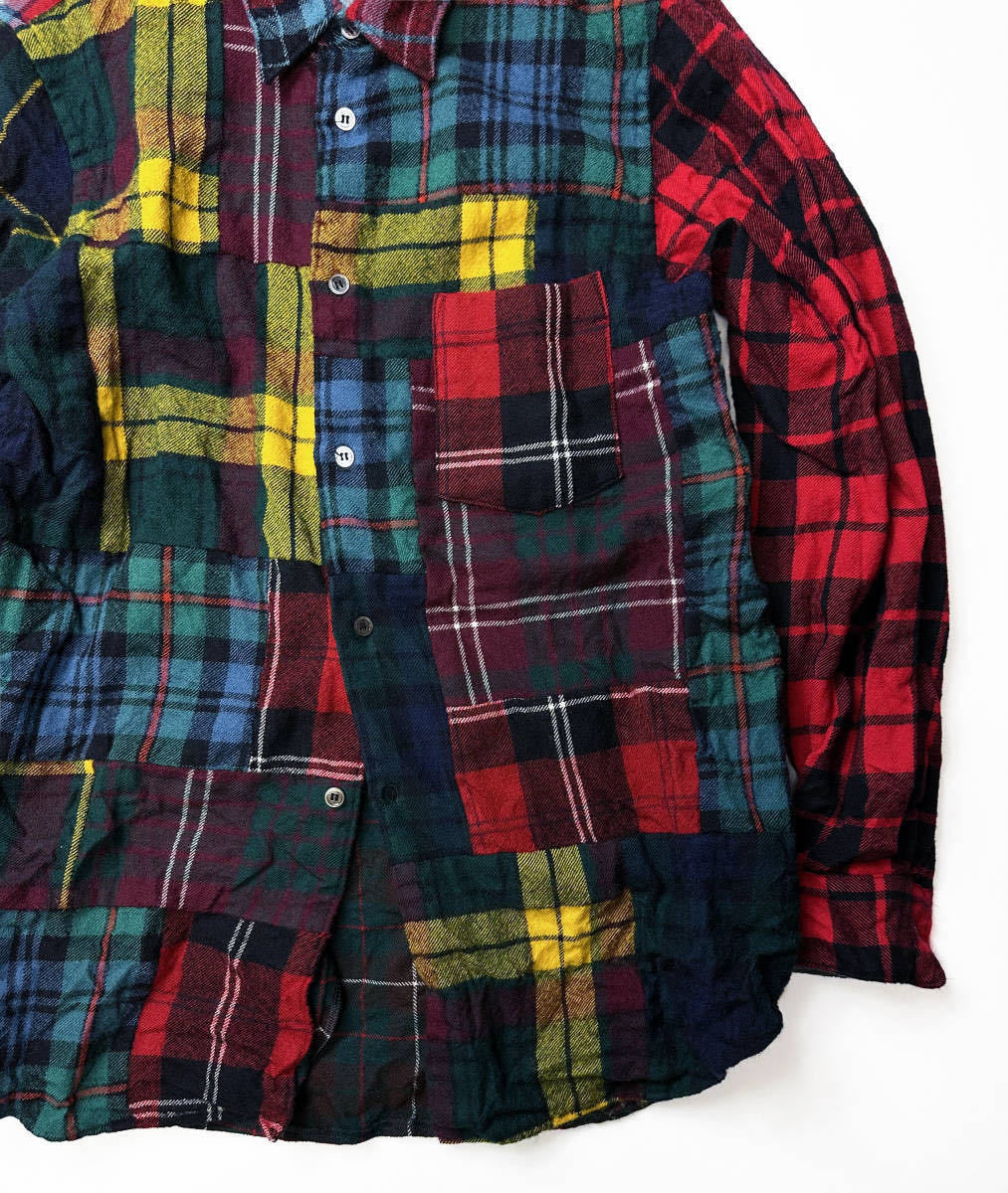 ウール縮絨 パッチワーク シャツ 04AWロストイングリッシュマン コムデギャルソンオムプリュスHOMME PLUS 2004AW Boiled Wool Tartan Shirt_画像、説明文の転載・加工、編集利用禁止。