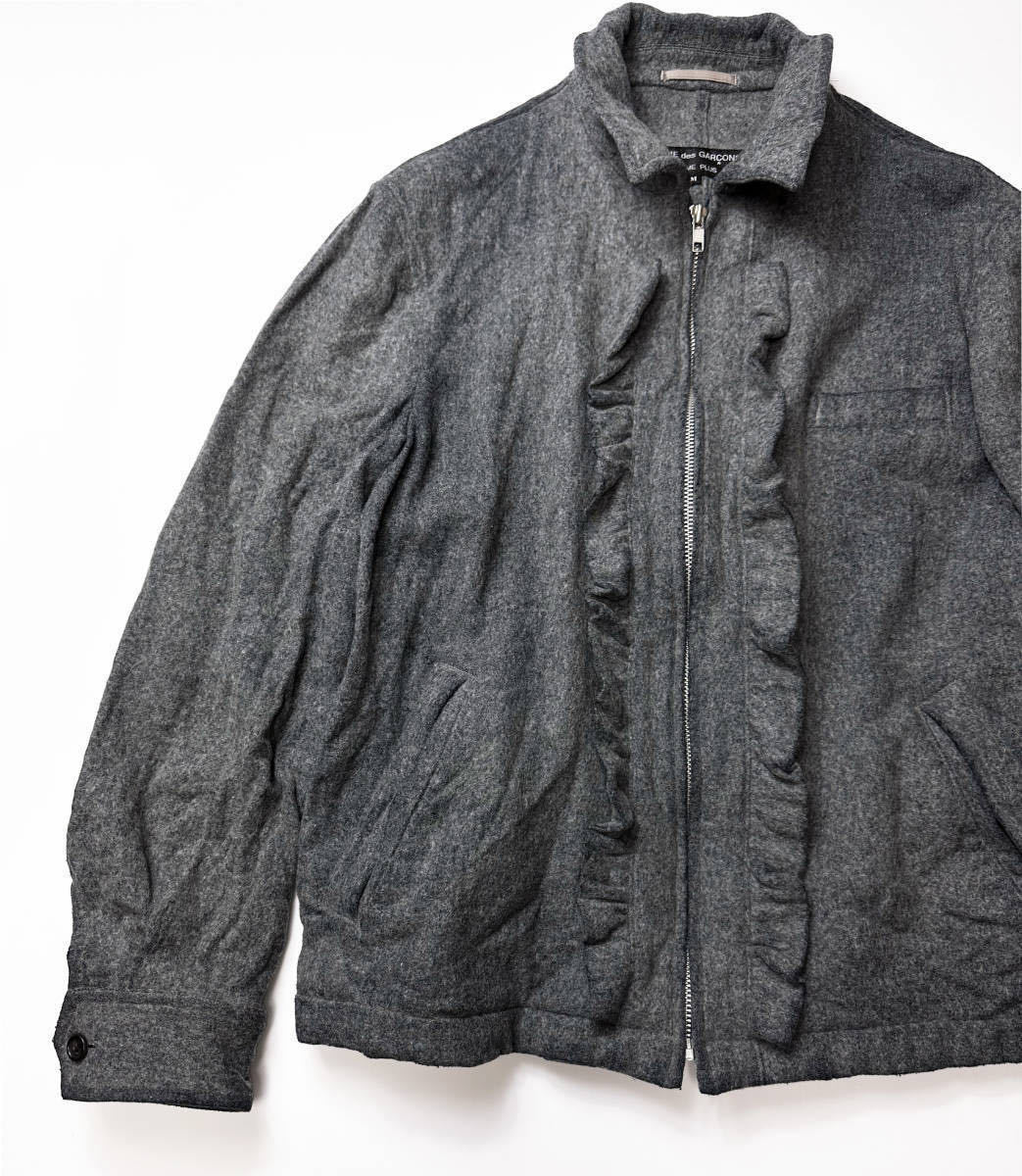 ウール製品加工 ジップブルゾン ウール縮絨 コムデギャルソンオムプリュス HOMME PLUS 95AW 1995AW UNDERCOVER ジョニオ JONIO 94AW 1994AW_画像、説明文の転載・加工、編集利用禁止。