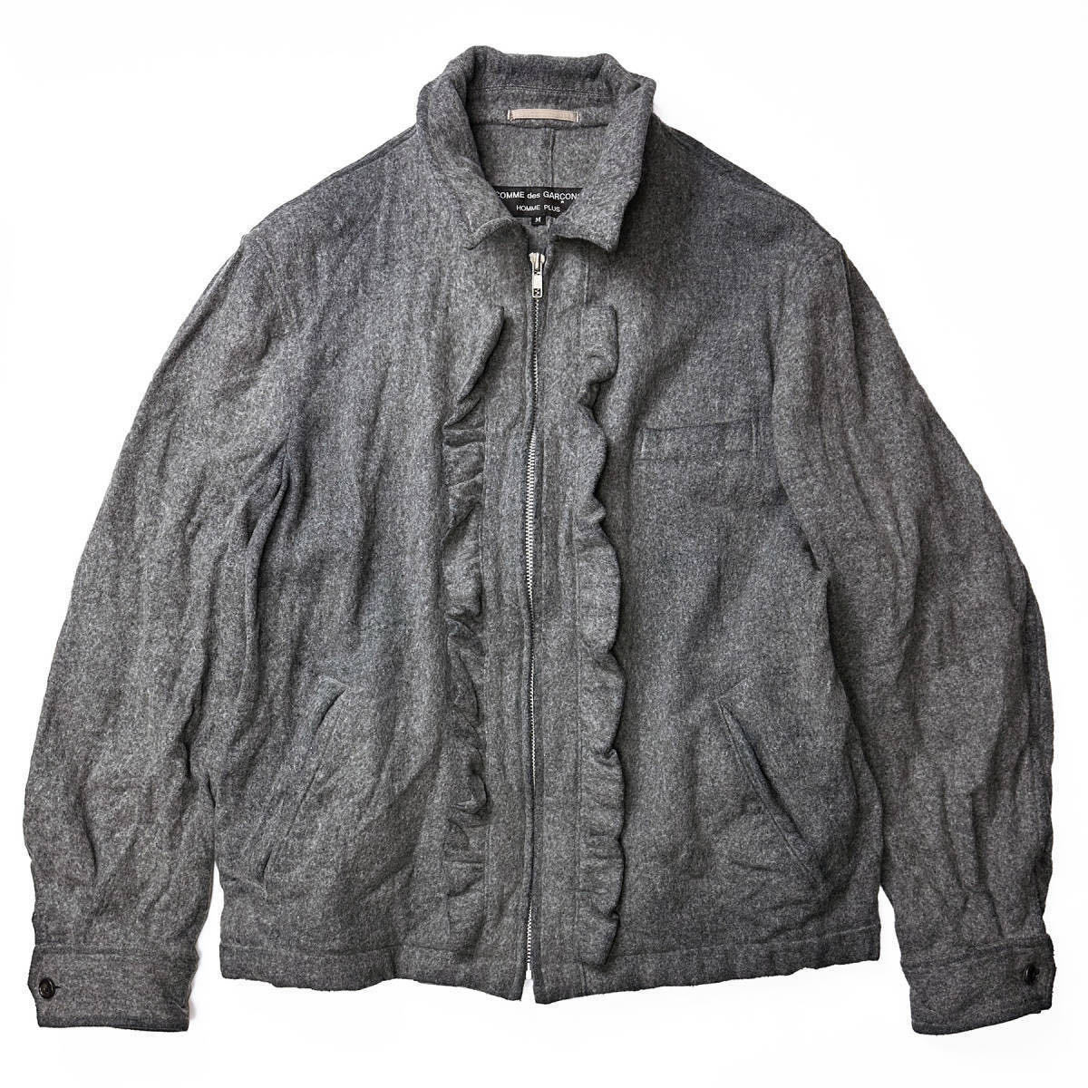 ウール製品加工 ジップブルゾン ウール縮絨 コムデギャルソンオムプリュス HOMME PLUS 95AW 1995AW UNDERCOVER ジョニオ JONIO 94AW 1994AW_画像、説明文の転載・加工、編集利用禁止。