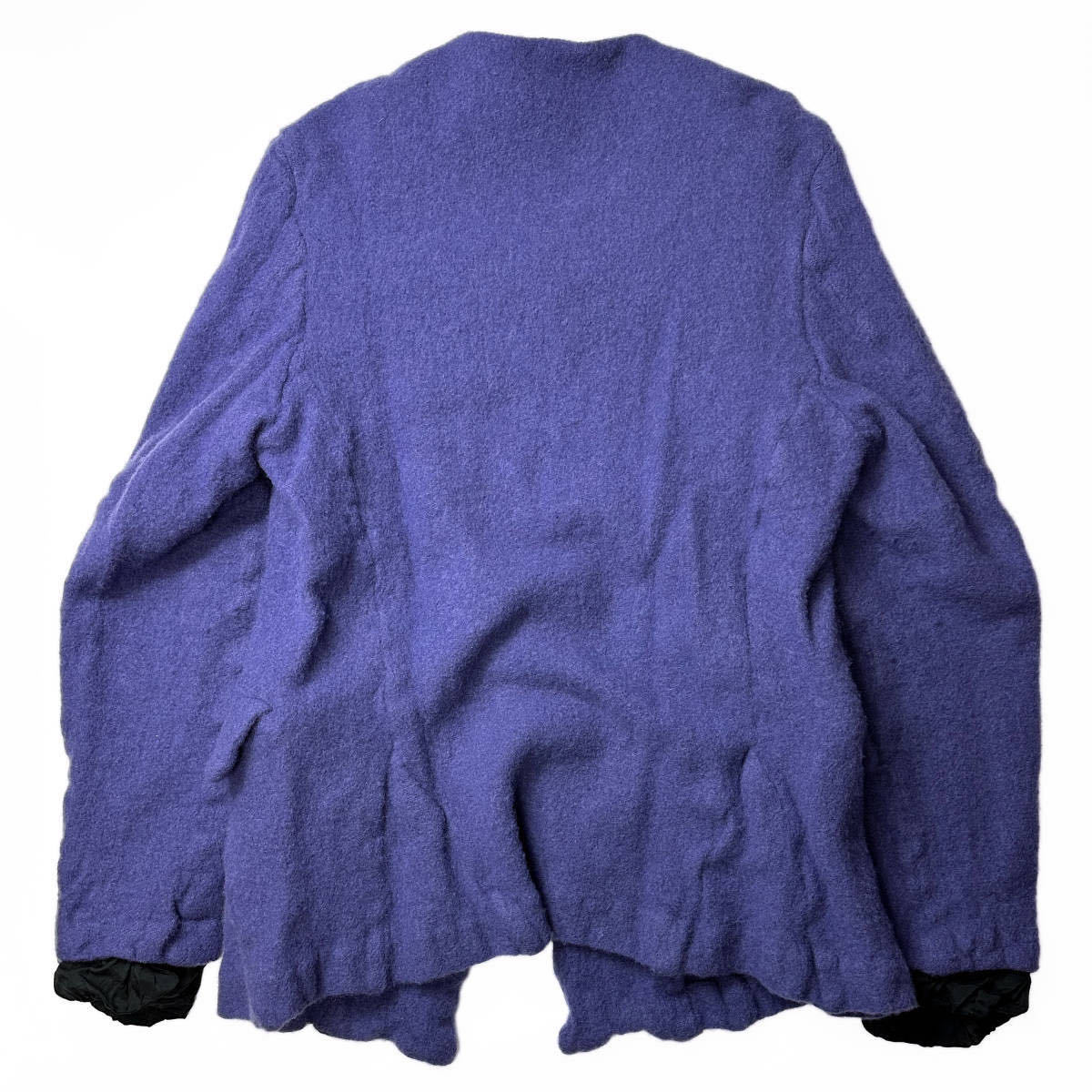 22AW ウール縮絨 ジャケット L ノーカラー コムデギャルソン
