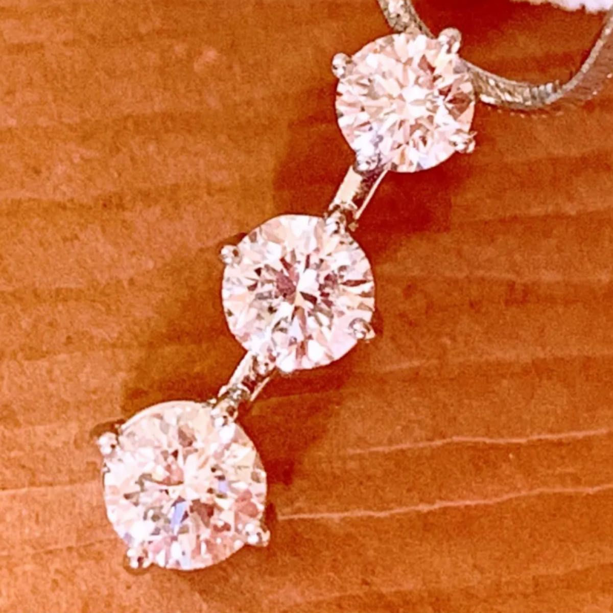 工場直送 上質❣️2種カット❗️D0.60CT✨プラチナダイヤネックレス