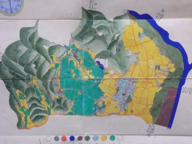 【ギフ_包装】 近江彦根藩領出流原村古地図○明治5年 下野国安蘇郡出流原村全 古地図