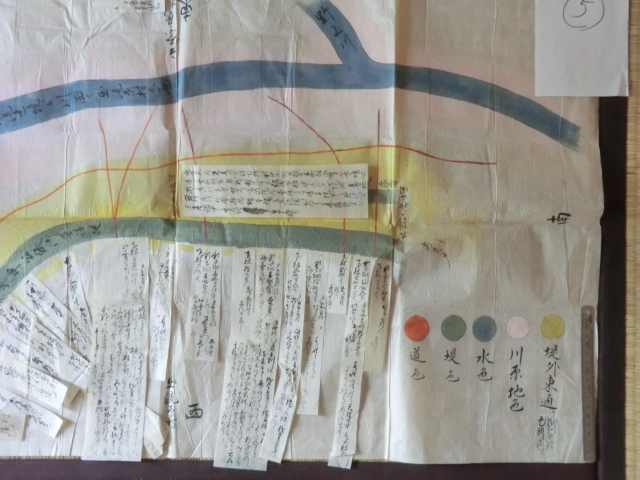 近江彦根藩領出流原村古地図○安政6年 御領分出流原村河原付属絵図⑤