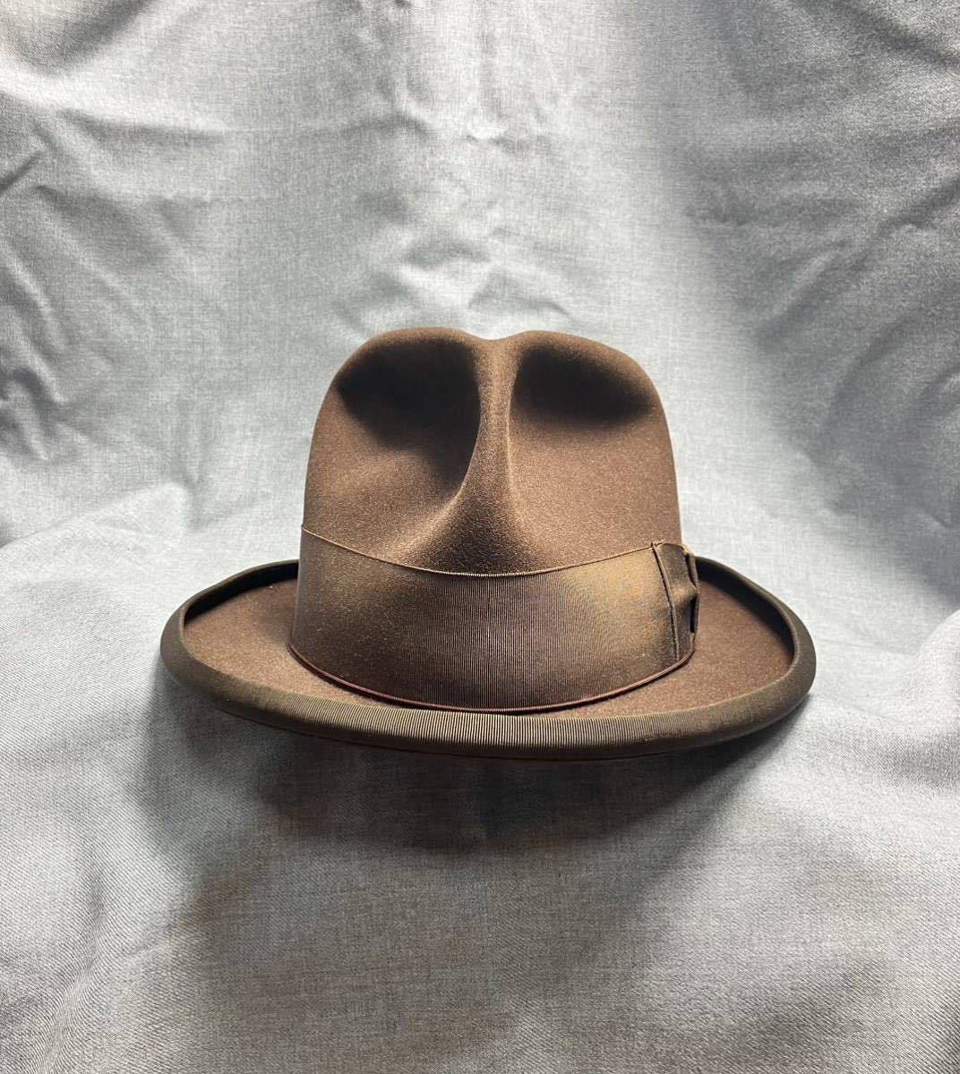 数量は多い 美品 60s ROYAL DELUXE STETSON ホンブルグ 57.5cm 7 1 4