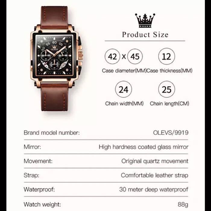 大谷翔平 176号記念セール メンズ腕時計 オマージュ 防水腕時計 クォーツ アナログ時計 クロノグラフ 本革ベルト1230 スーツ の画像9