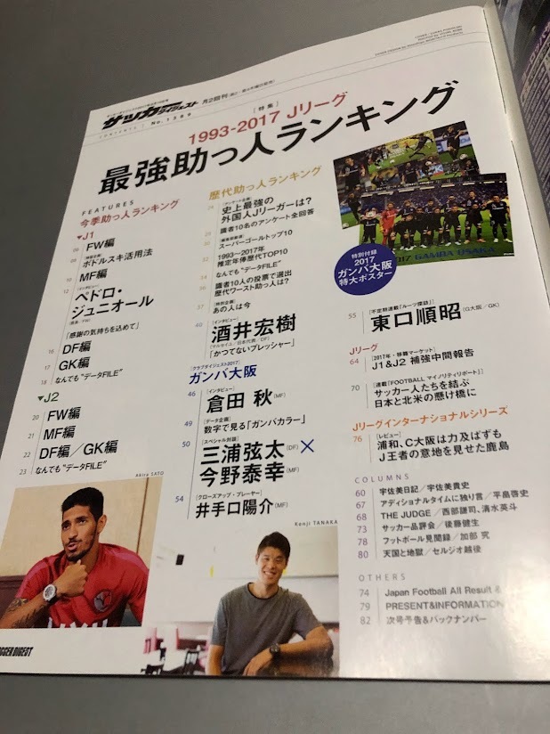 サッカーダイジェスト 2017/8/10 No.1389　ガンバ大阪・ポスター付き　酒井宏樹　倉田秋　今野泰幸　三浦弦太　東口順昭_画像7