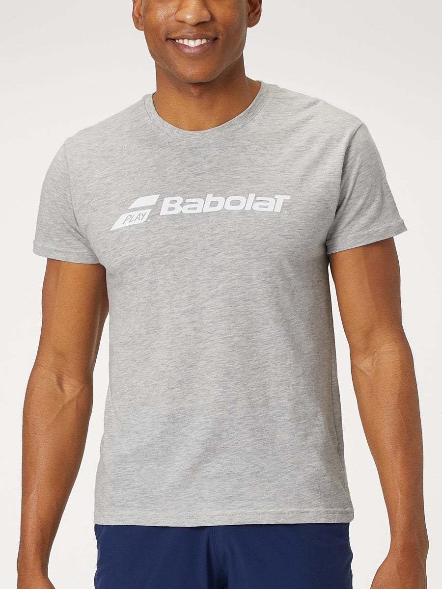 ■海外限定発売■BABOLAT（バボラ）Exercise Logo Tシャツ（US/EU：L）グレー_画像3