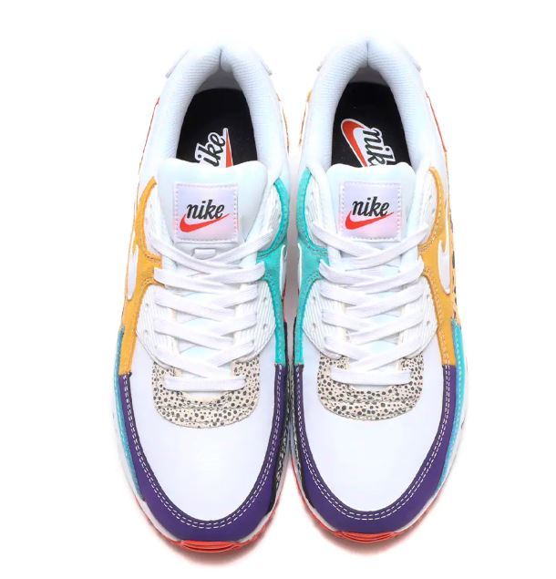 送料無料 28cm●ナイキ ウィメンズ エアマックス 90 SE パッチワーク Nike WMNS Air Max 90 SE Patchwork DH5075-100 カラフル アニマル_画像4