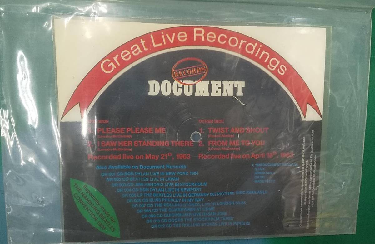 THE BEATLES LIVE IN LONDON 1963 ピクチャー盤　レコード　Great Live Recordings DOCUMENT ●H2224_画像2