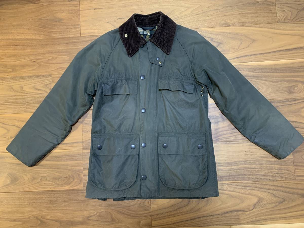 Barbour バブアー ビデイル BEDALE ORIGINAL セージグリーン 4ポケット 別注 ３ワラント サイズC30/76CM /検スリムOB新品ビューフォート_画像2