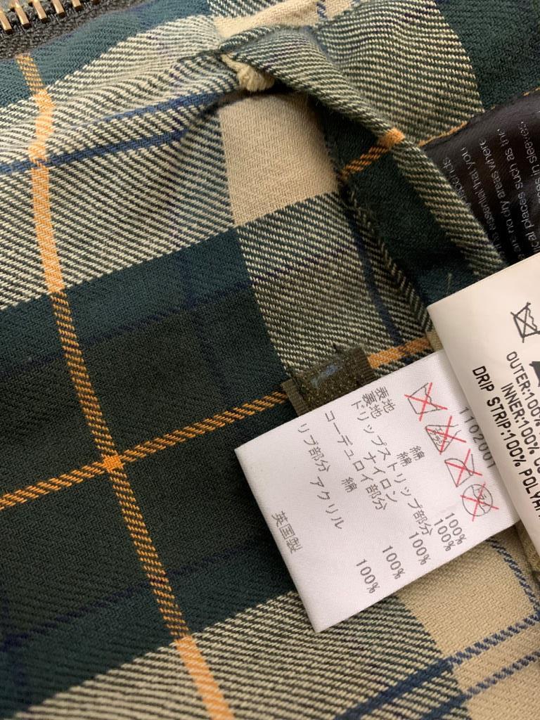 Barbour バブアー ビデイル BEDALE ORIGINAL セージグリーン 4ポケット 別注 ３ワラント サイズC30/76CM /検スリムOB新品ビューフォート_画像9