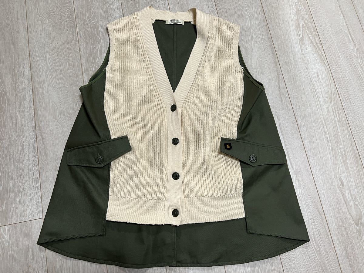 【即決・送料無料・匿名配送】BLANC basque ニットコンビベスト 38 ニットベスト ブランバスク 中古