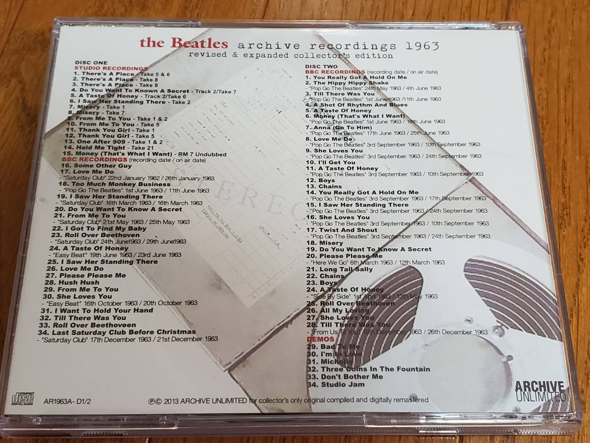 (2CD) The Beatles●ビートルズ/ Archive Recordings 1963 ARCHIVE UNLIMITEDの画像2