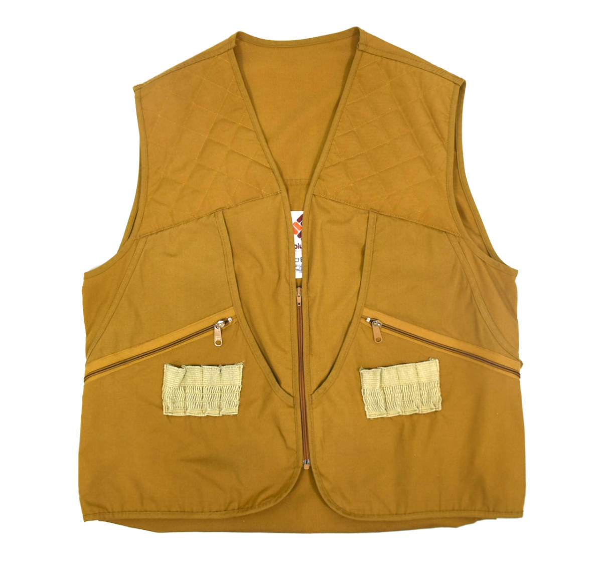 USA製 1970-80s COLUMBIA Hunting vest XL Light brown ヴィンテージ