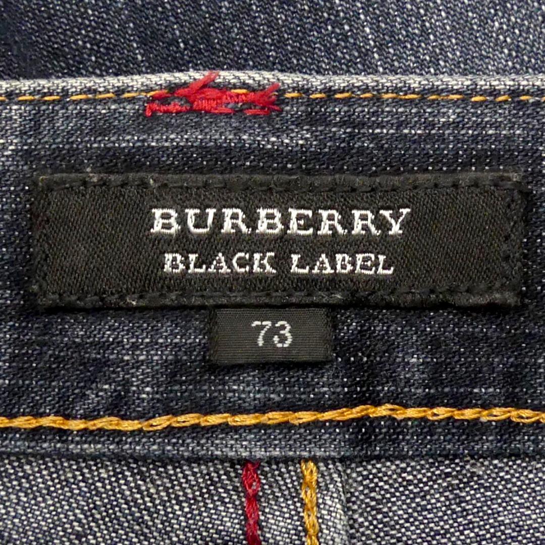 即決★BURBERRY BLACK LABE★W32位 ジーンズ デニム 廃盤 バーバリーブラックレーベル メンズ 73 ノバチェック 三陽商会 ナイト刺繍