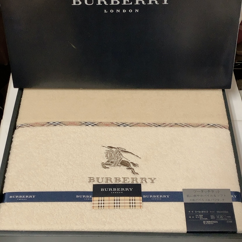 即決 送料無料 未使用 BURBERRY タオルケット バーバリー ツータッチ