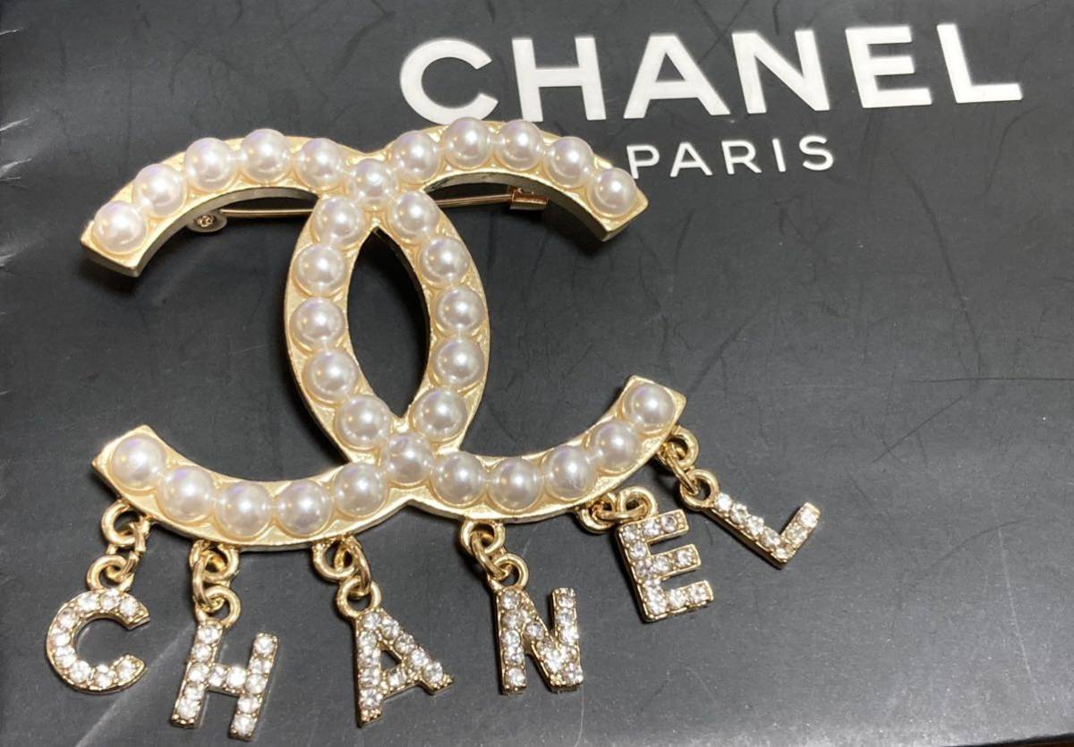 アレキサン CHANEL シャネル ブローチ ゴールド パール ヴィンテージ
