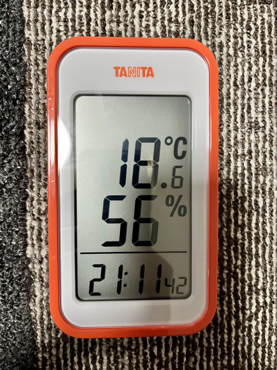 タニタ デジタル 温湿度計 オレンジ TT-559 OR_画像1