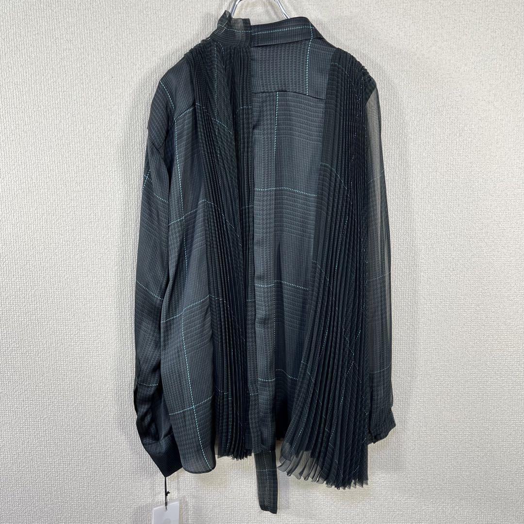 新品未使用】サカイ/sacai 長袖シャツ ブラウス 異素材 プリーツ